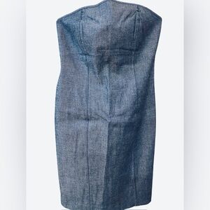 Strapless denim dress